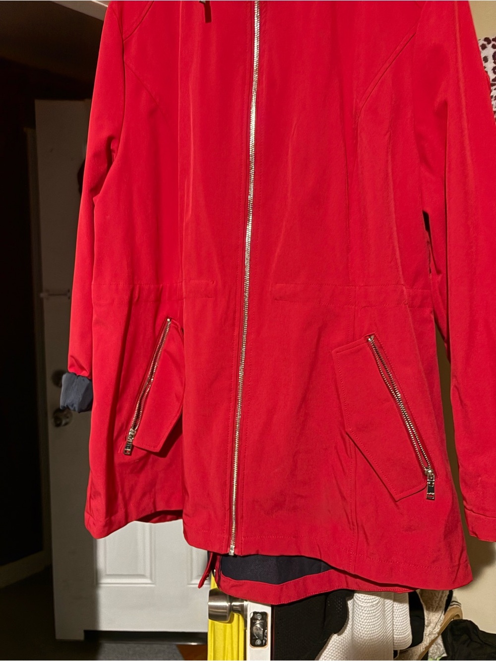 Red Women's Zip-Front Lightweight Jacket